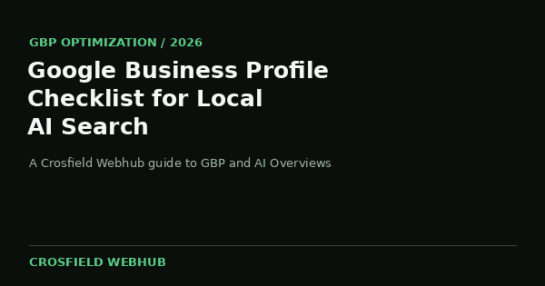 Google Business Profile checklist for local AI search