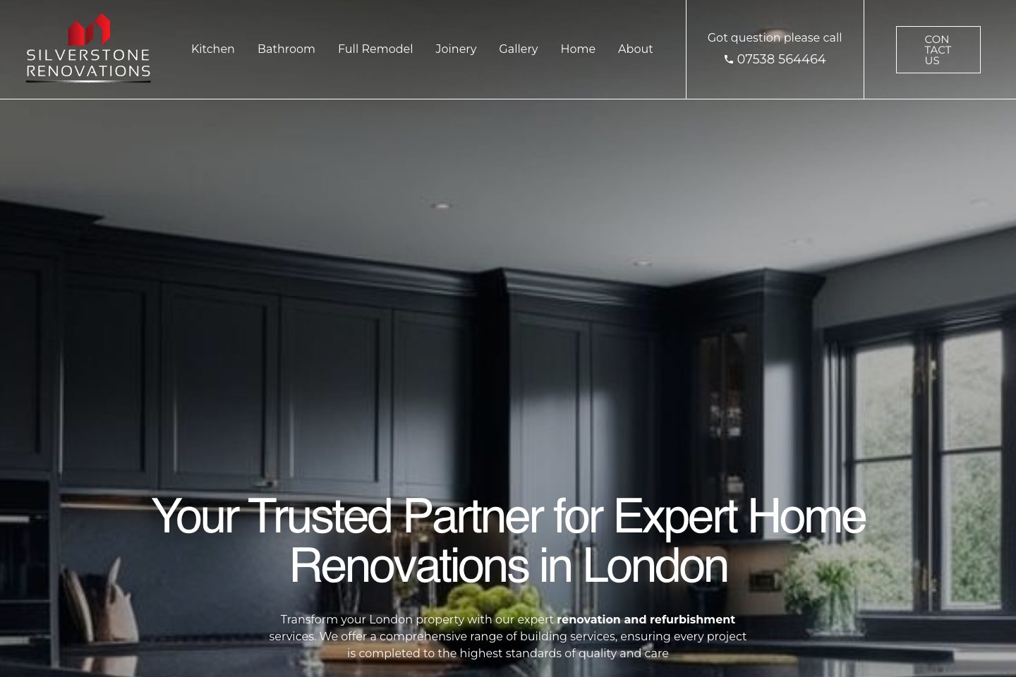 Silverstone Renovations website built by Crosfield Webhub
